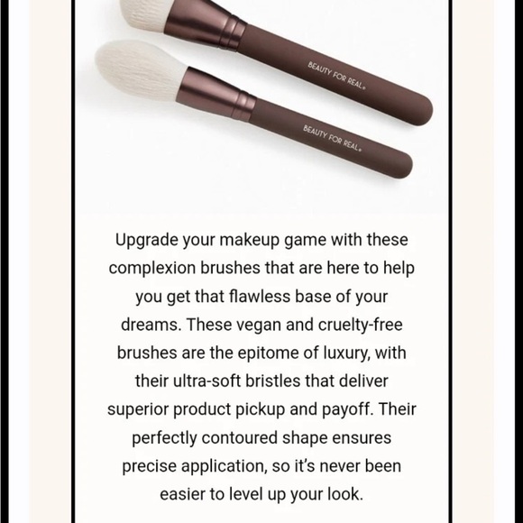 Beauty For Real- Complexion & Powder  Brush duo BNIB - Picture 3 of 3